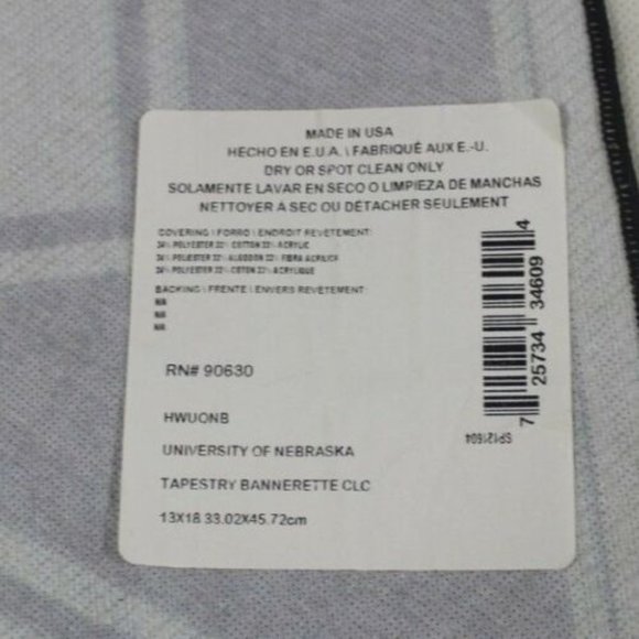 University of Nebraska banner Huskers tapestry - Picture 3 of 7